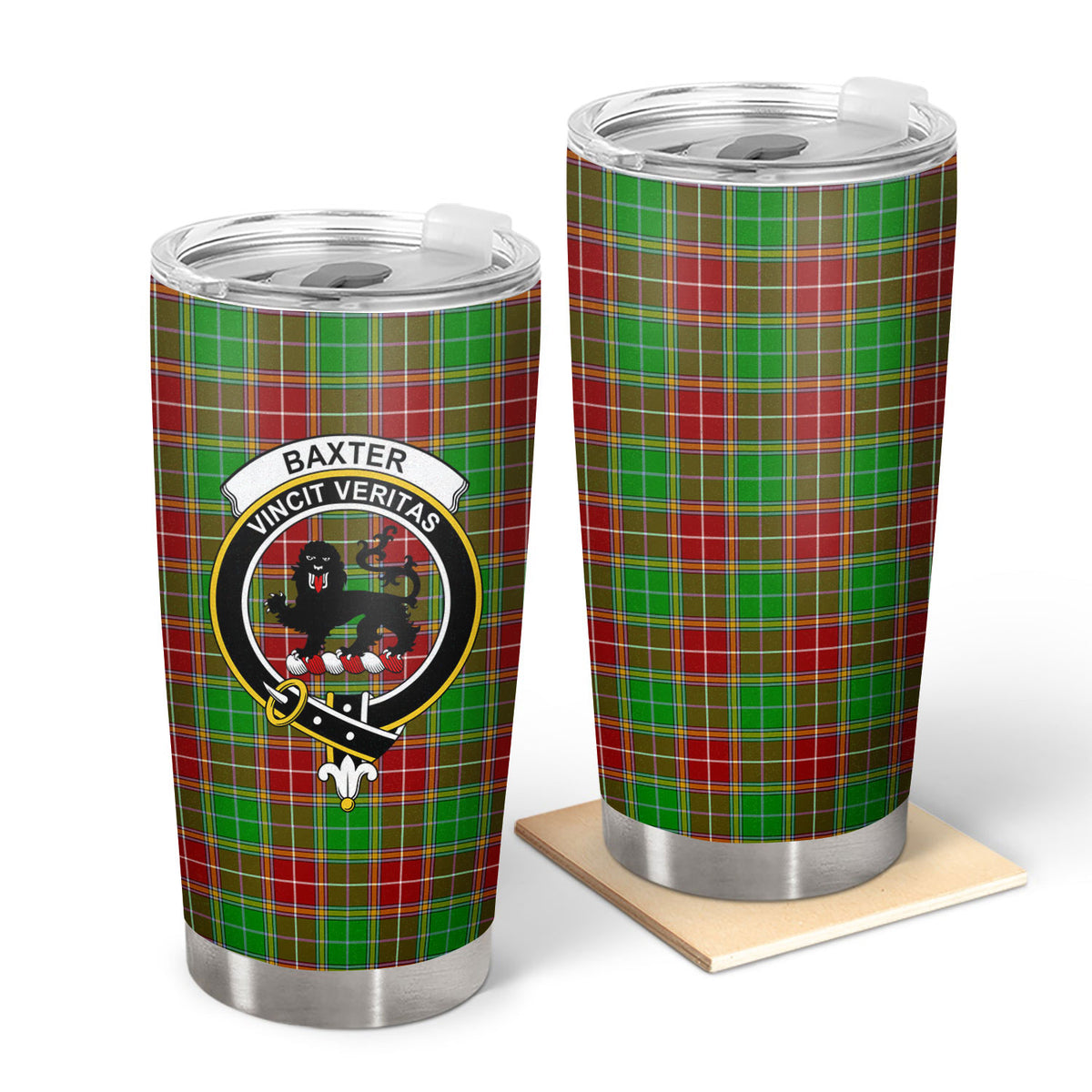 Baxter Modern Tartan Crest Tumbler