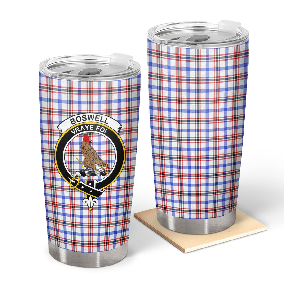 Boswell Modern Tartan Crest Tumbler