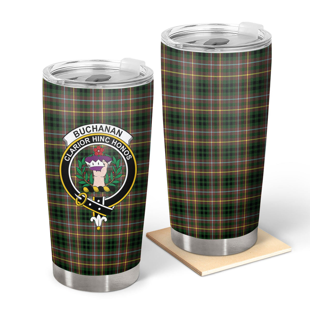 Buchanan Hunting Tartan Crest Tumbler