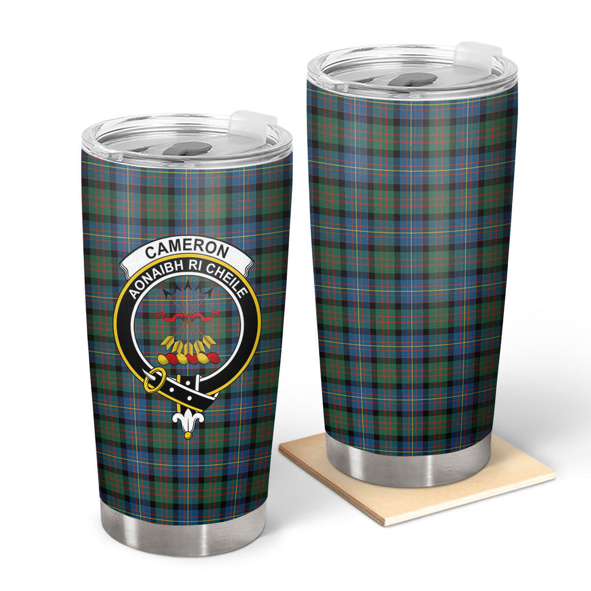 Cameron of Erracht Ancient Tartan Crest Tumbler