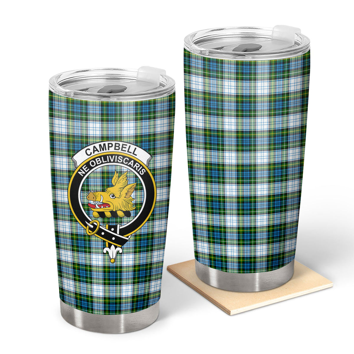 Campbell Dress Tartan Crest Tumbler