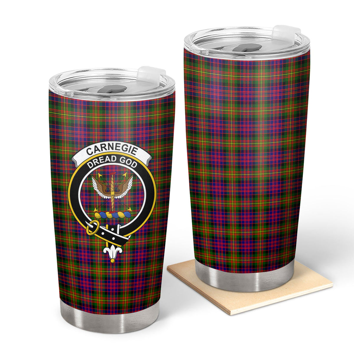 Carnegie Modern Tartan Crest Tumbler