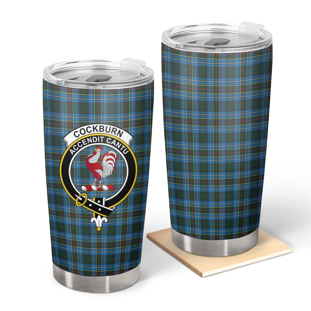 Cockburn Modern Tartan Crest Tumbler