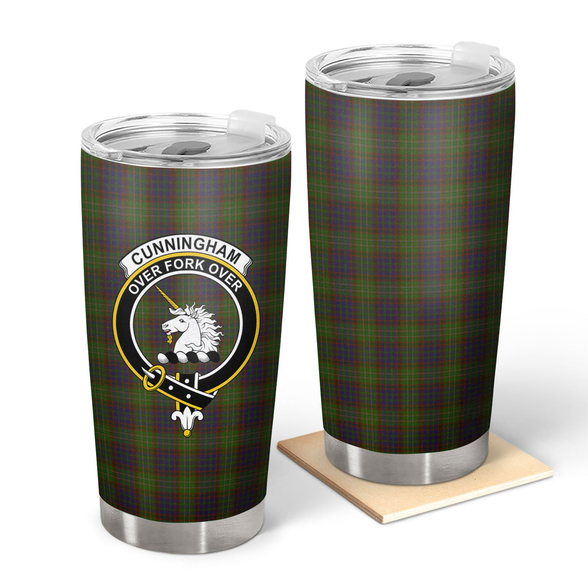 Cunningham Hunting Modern Tartan Crest Tumbler