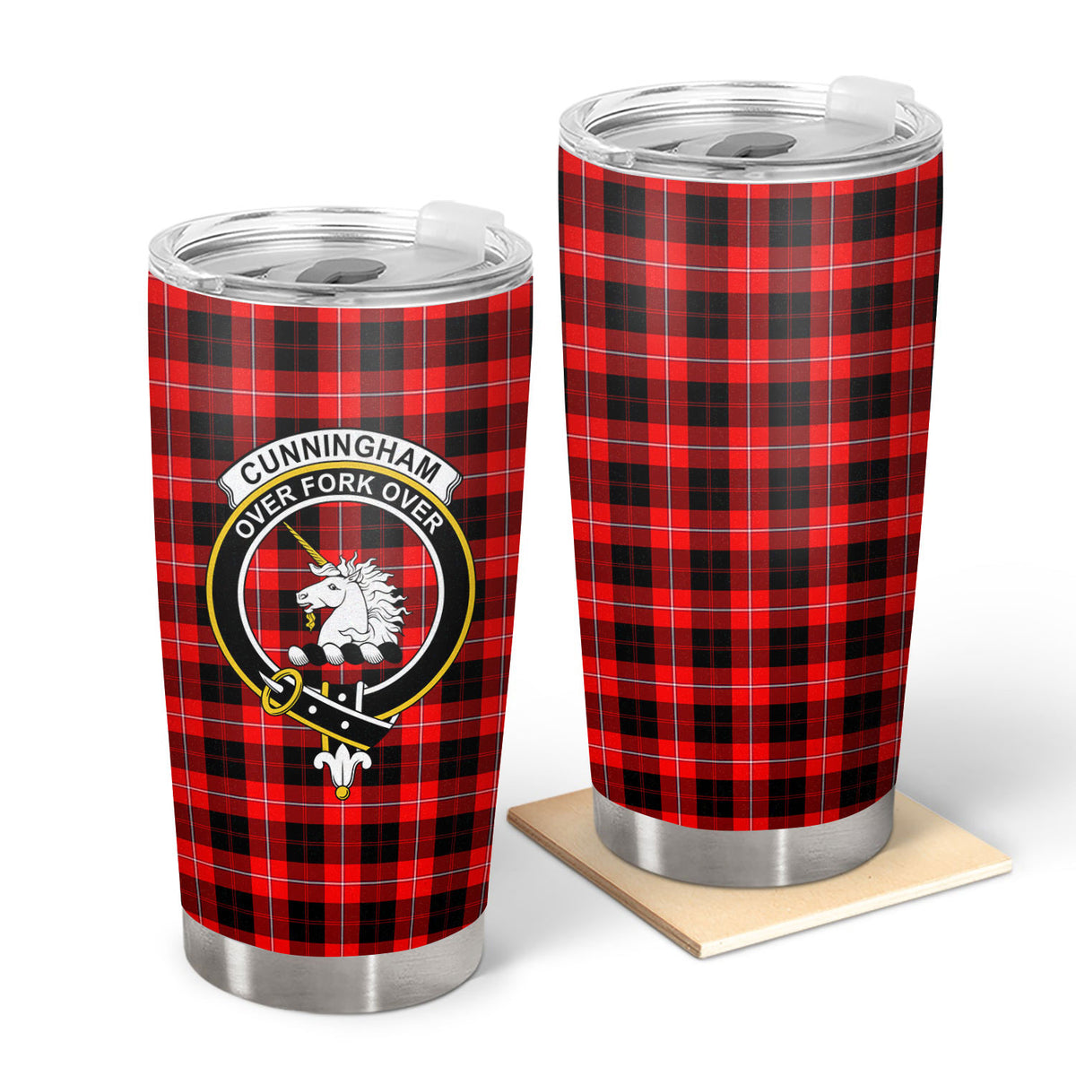 Cunningham Modern Tartan Crest Tumbler