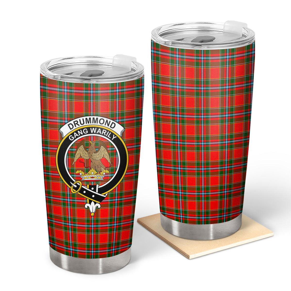 Drummond of Perth Tartan Crest Tumbler