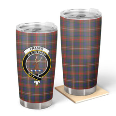 Fraser (of Lovat) Hunting Modern Tartan Crest Tumbler