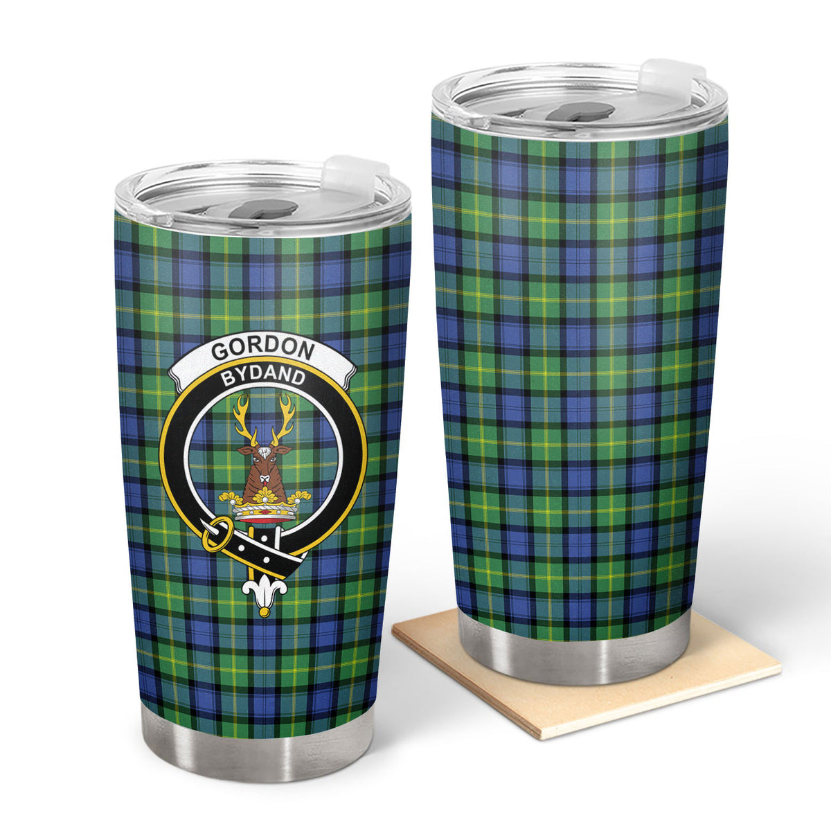 Gordon Old Ancient Tartan Crest Tumbler