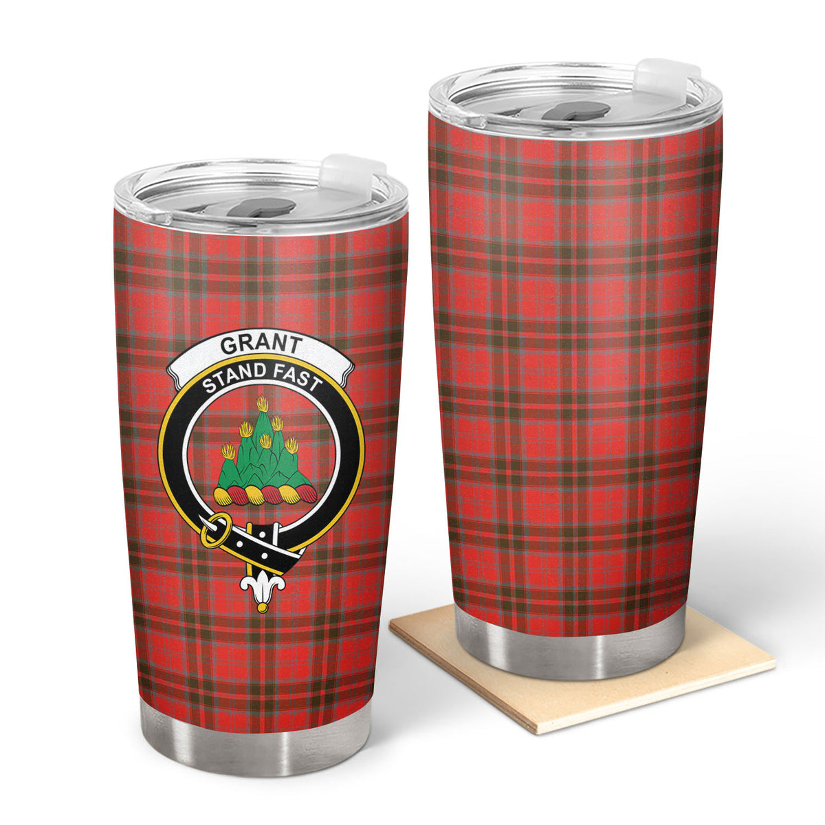 Grant Weathered Tartan Crest Tumbler