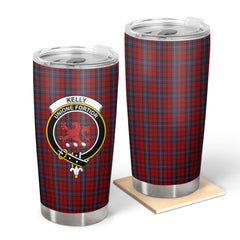 Kelly of Sleat Red Tartan Crest Tumbler