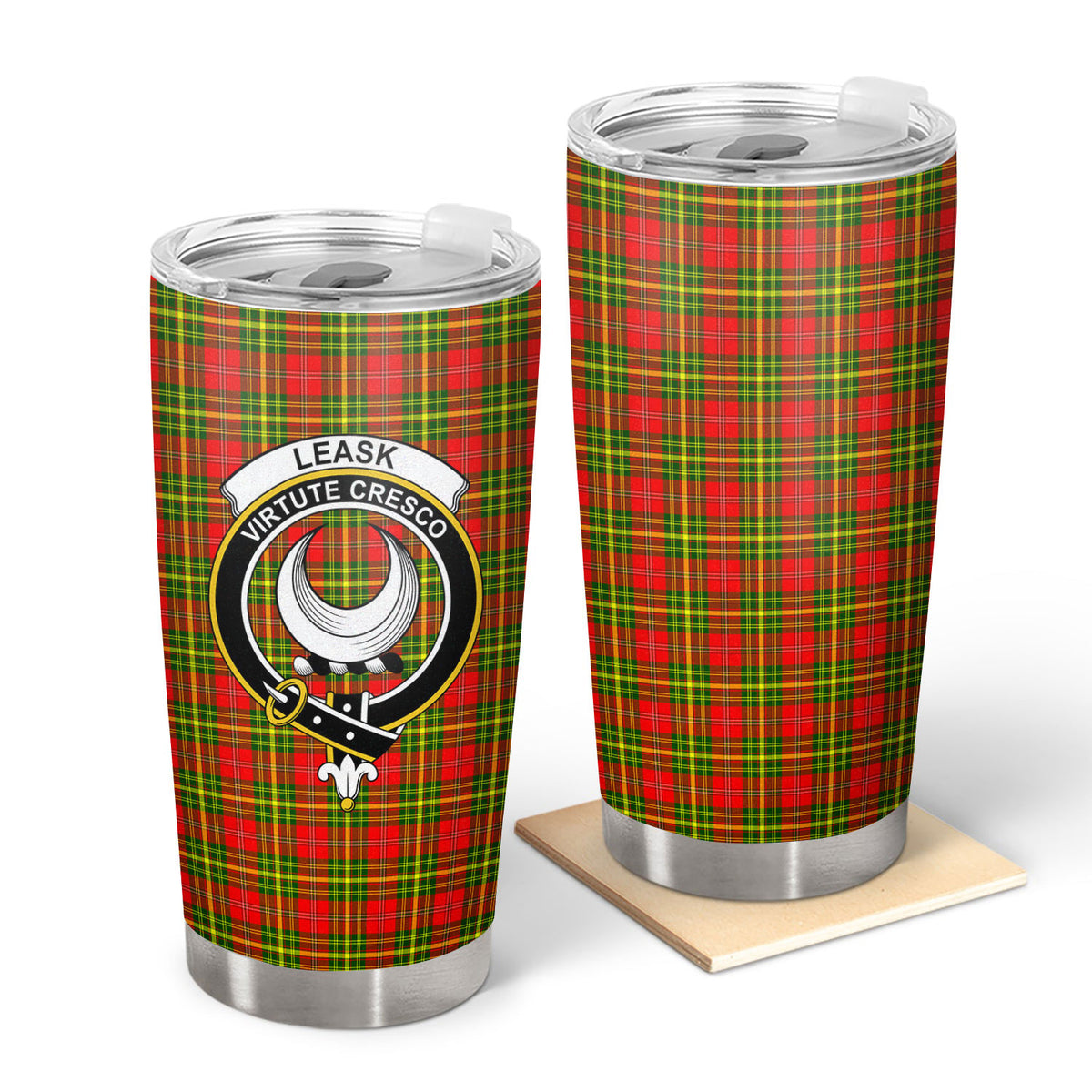 Leask Tartan Crest Tumbler