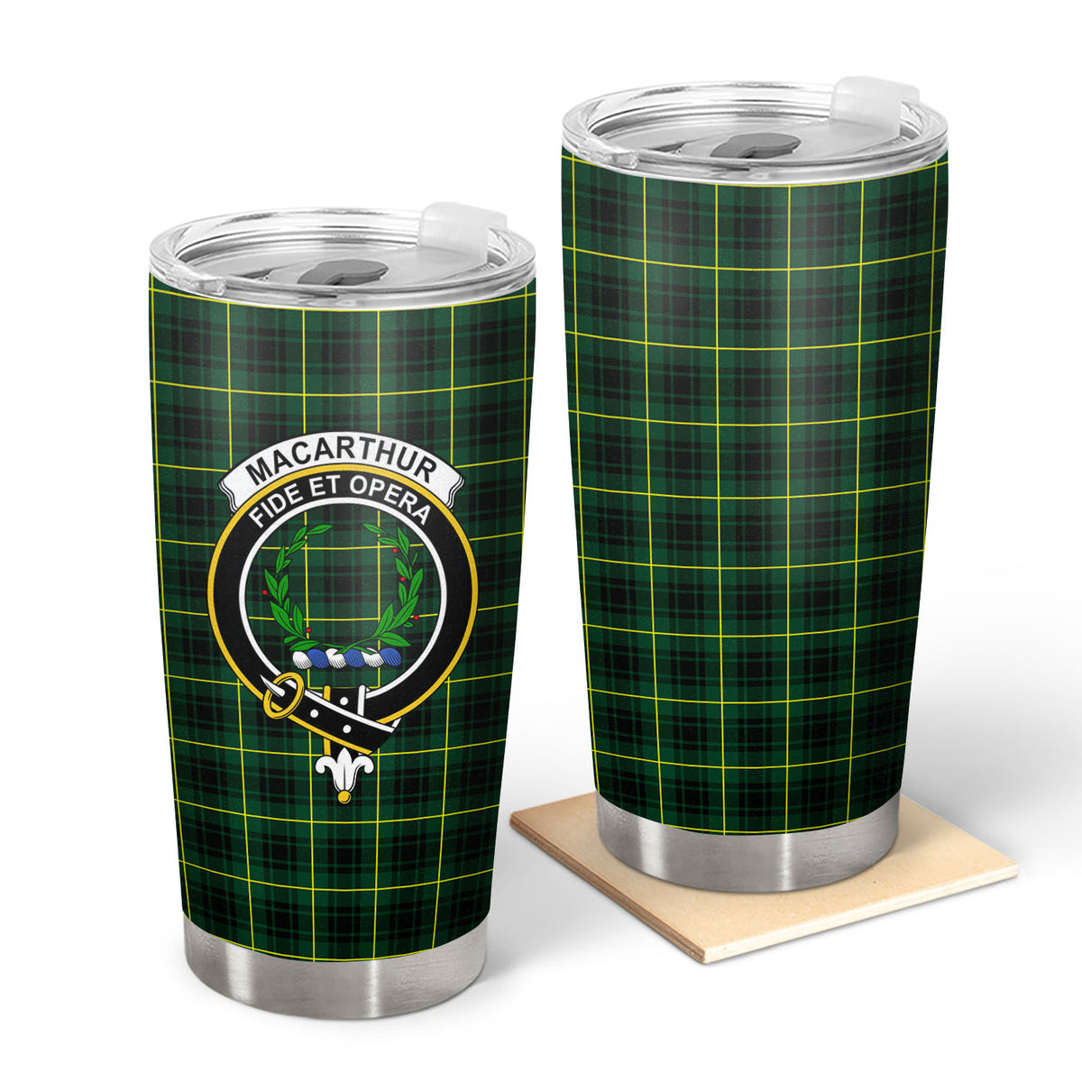 MacArthur Modern Tartan Crest Tumbler