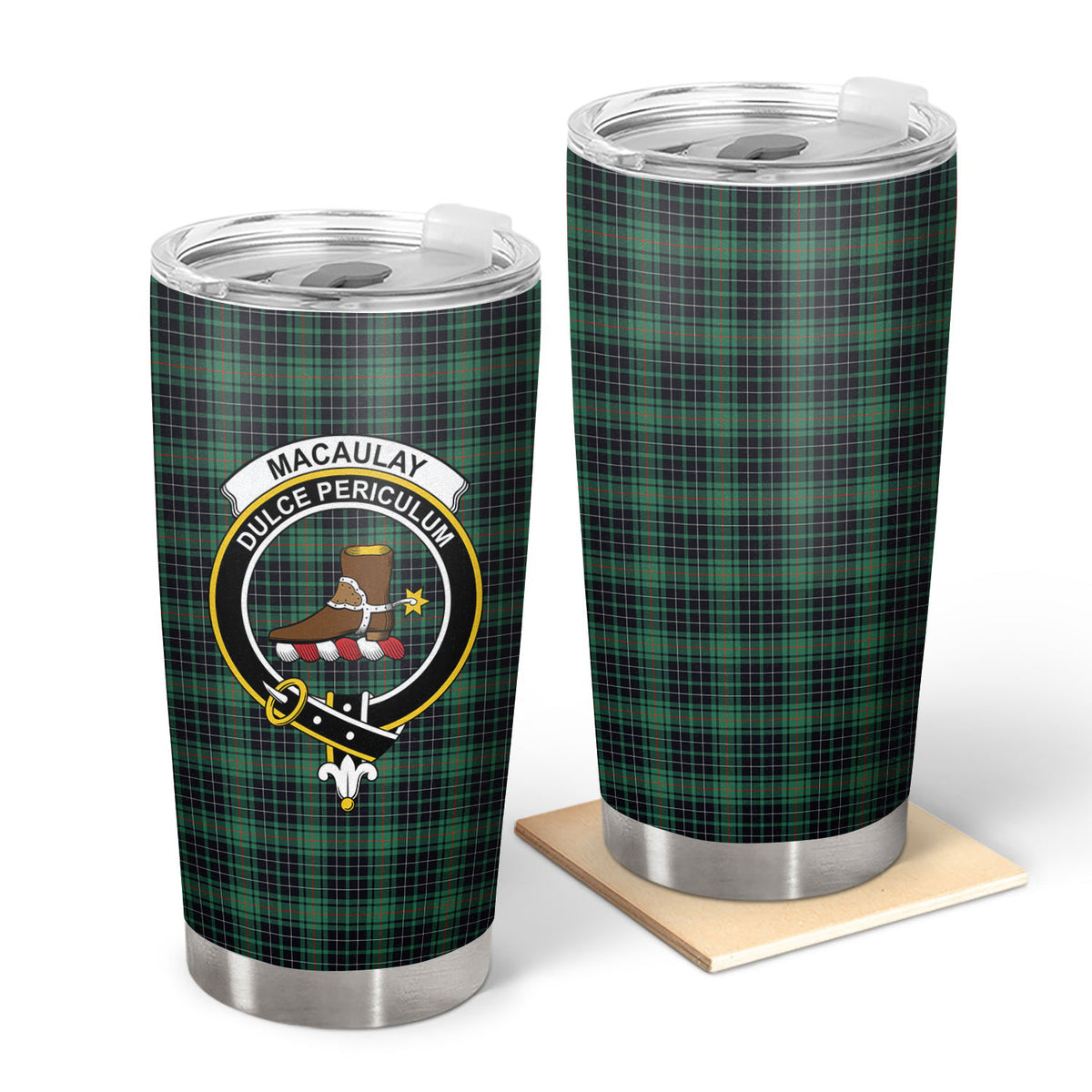 MacAulay Hunting Ancient Tartan Crest Tumbler