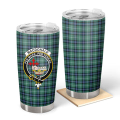 MacDonald of the Isles Hunting Ancient Tartan Crest Tumbler