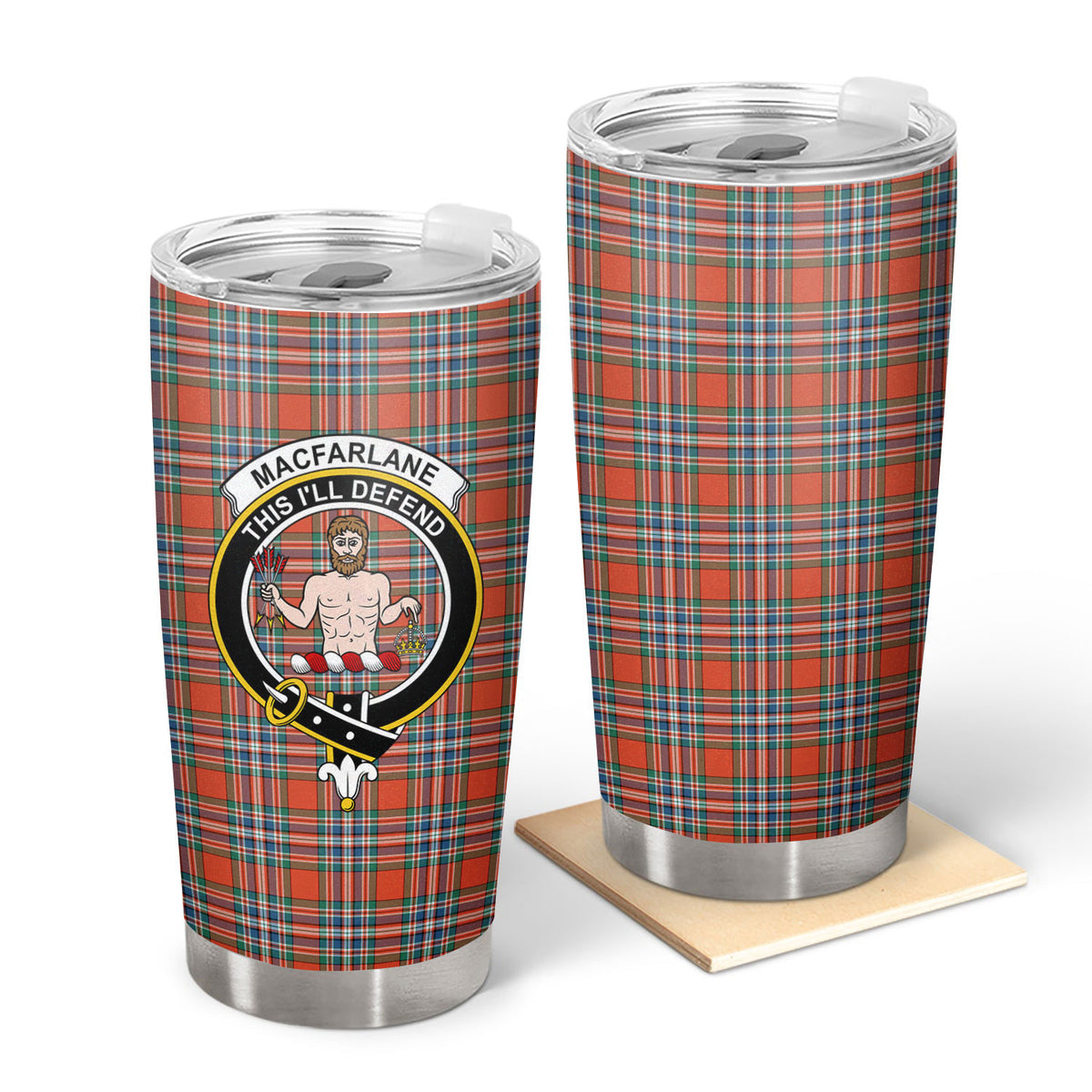 MacFarlane Ancient Tartan Crest Tumbler