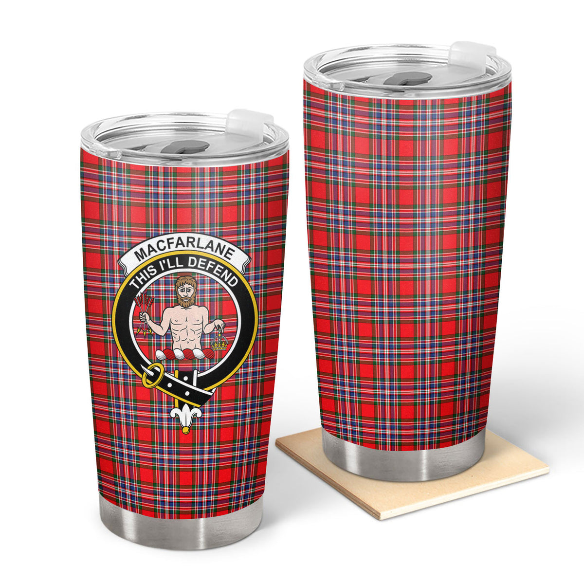 MacFarlane Modern Tartan Crest Tumbler