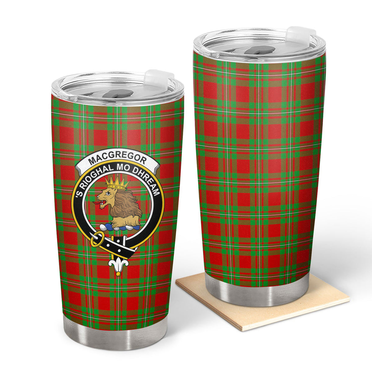 MacGregor Modern Tartan Crest Tumbler