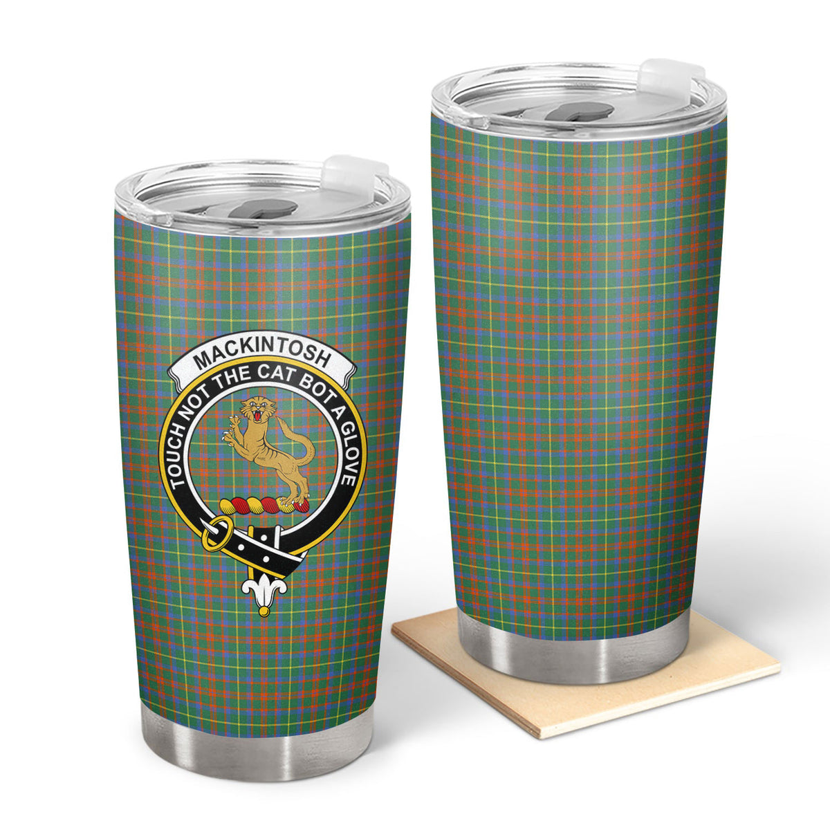 MacKintosh Hunting Ancient Tartan Crest Tumbler