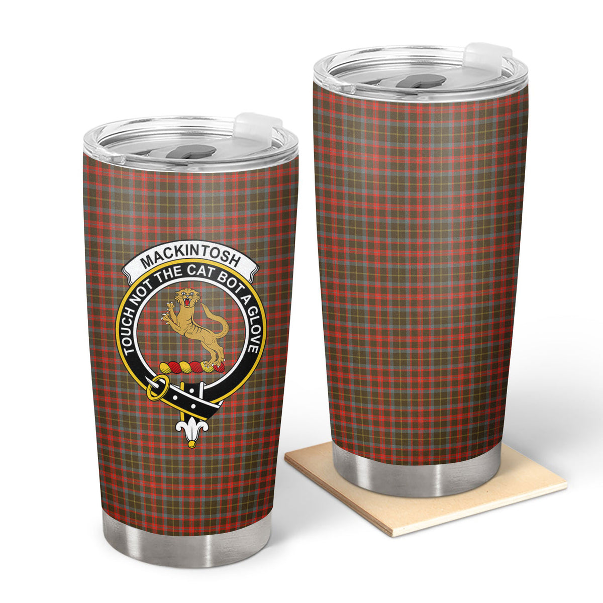 MacKintosh Hunting Weathered Tartan Crest Tumbler