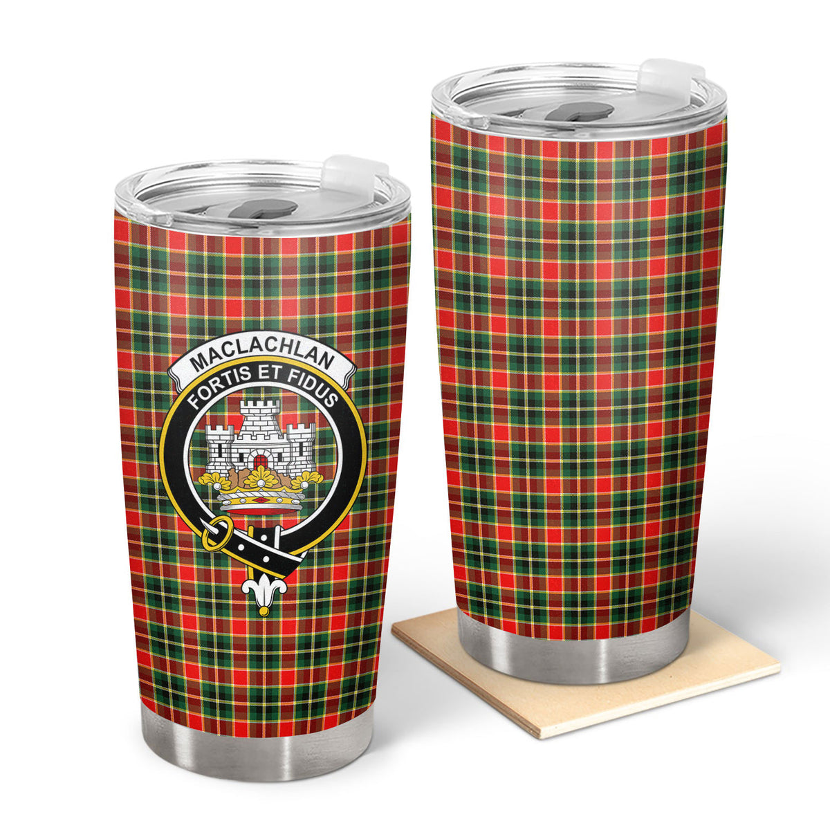 MacLachlan Hunting Modern Tartan Crest Tumbler