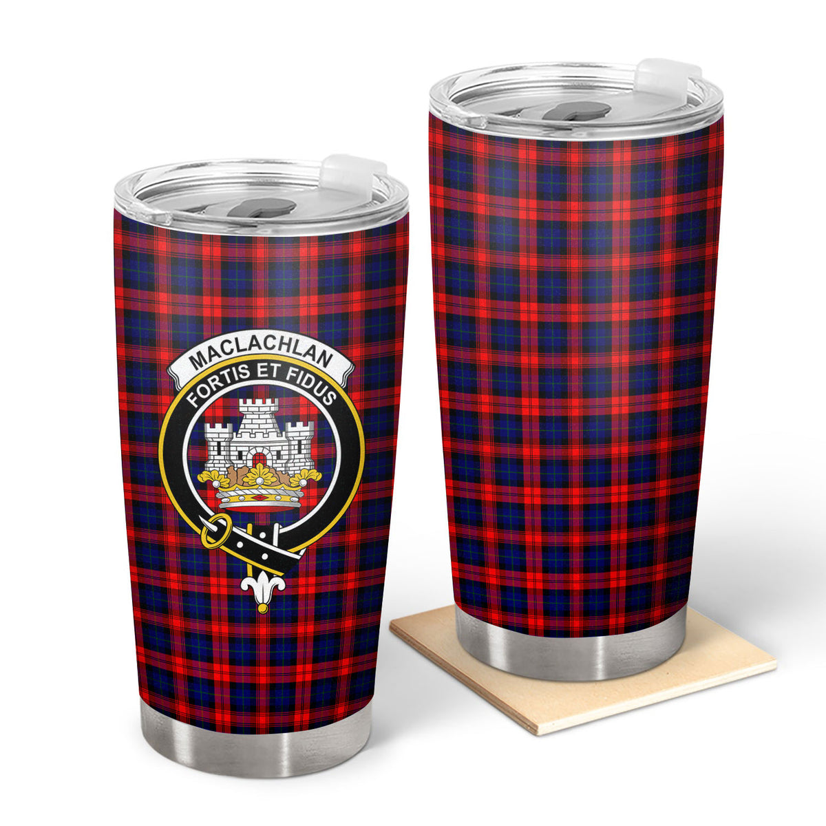 MacLachlan Modern Tartan Crest Tumbler