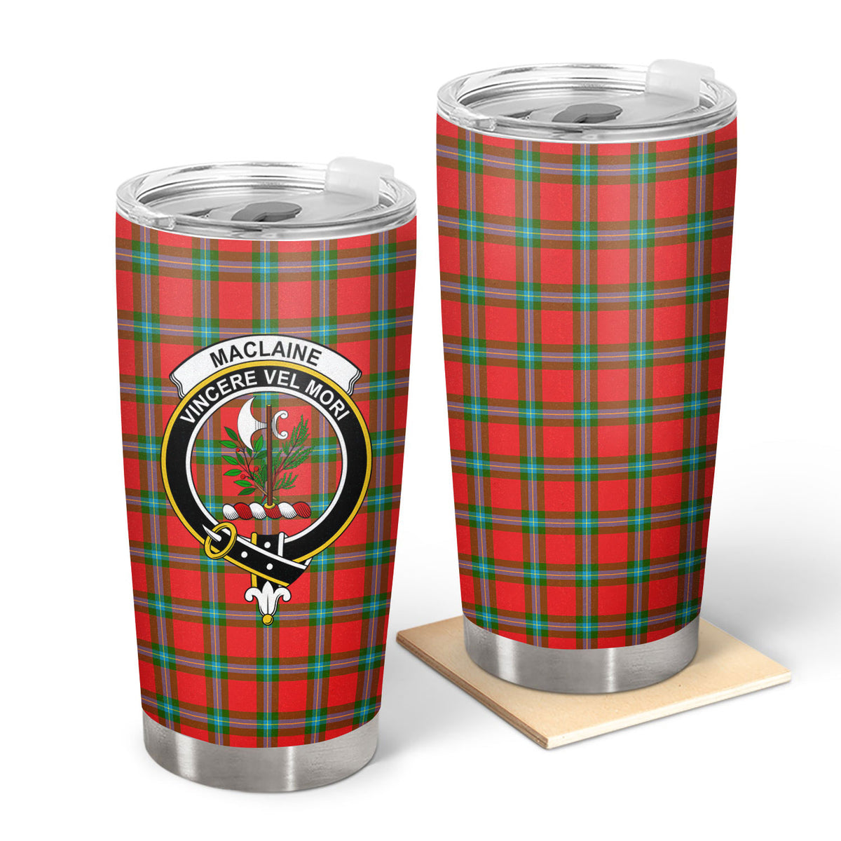 MacLaine of Loch Buie Tartan Crest Tumbler