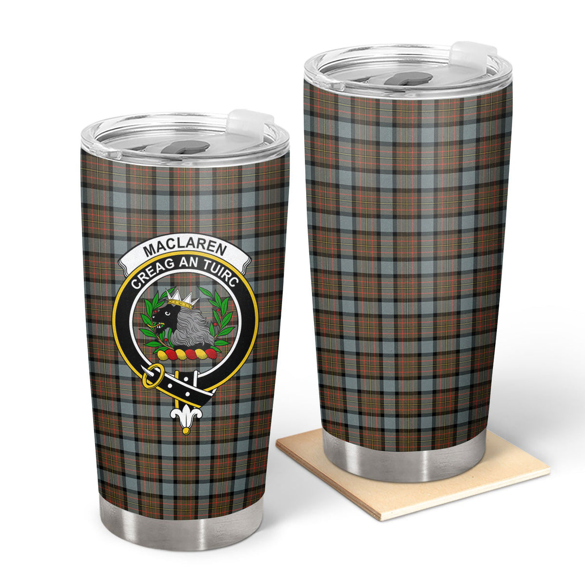 MacLaren Weathered Tartan Crest Tumbler