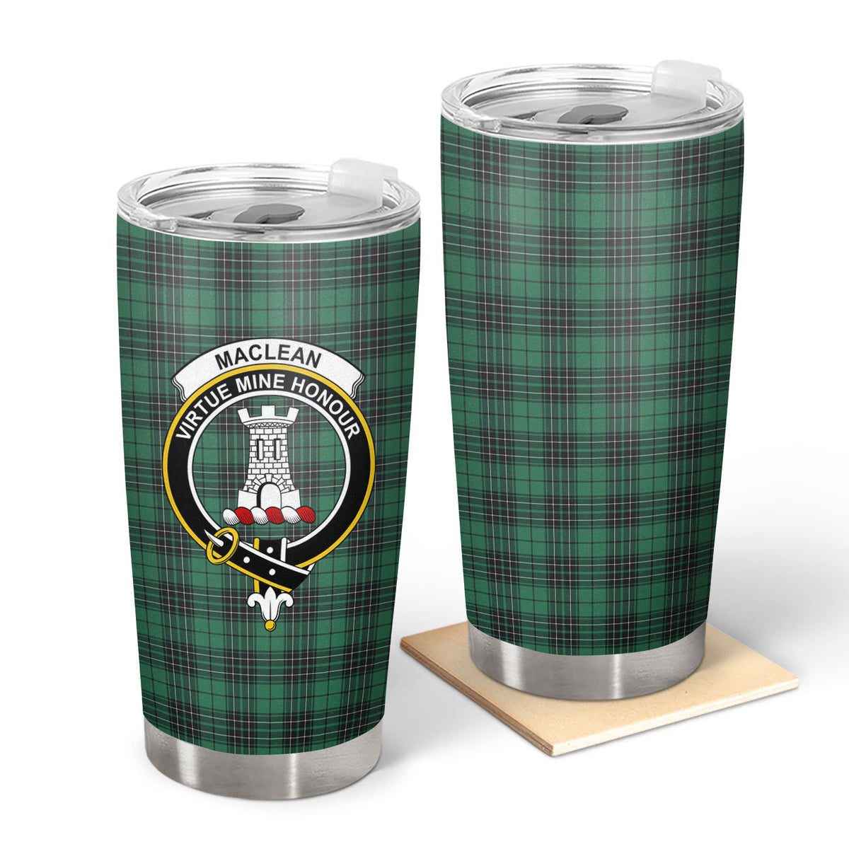 MacLean Hunting Ancient Tartan Crest Tumbler