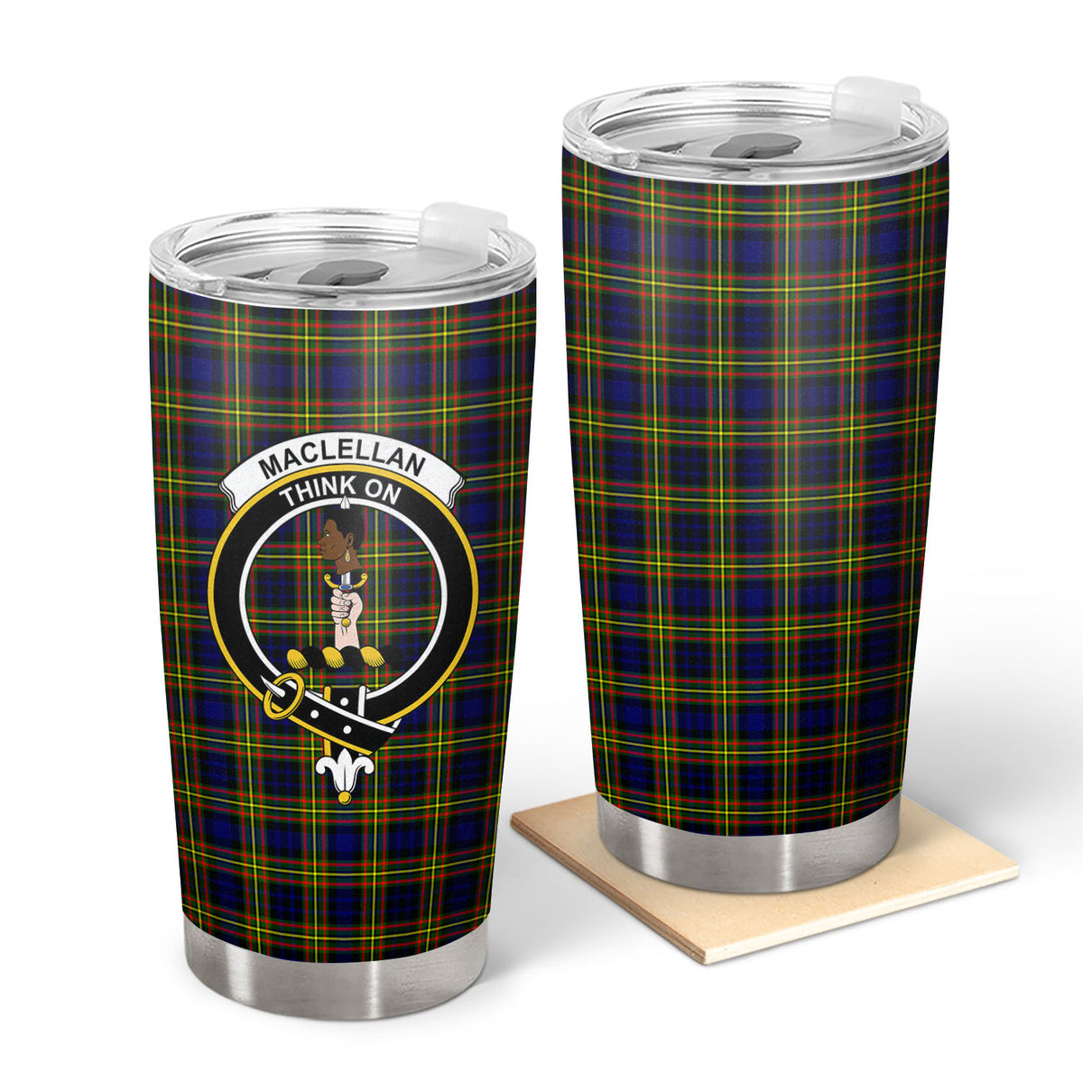 MacLellan Modern Tartan Crest Tumbler