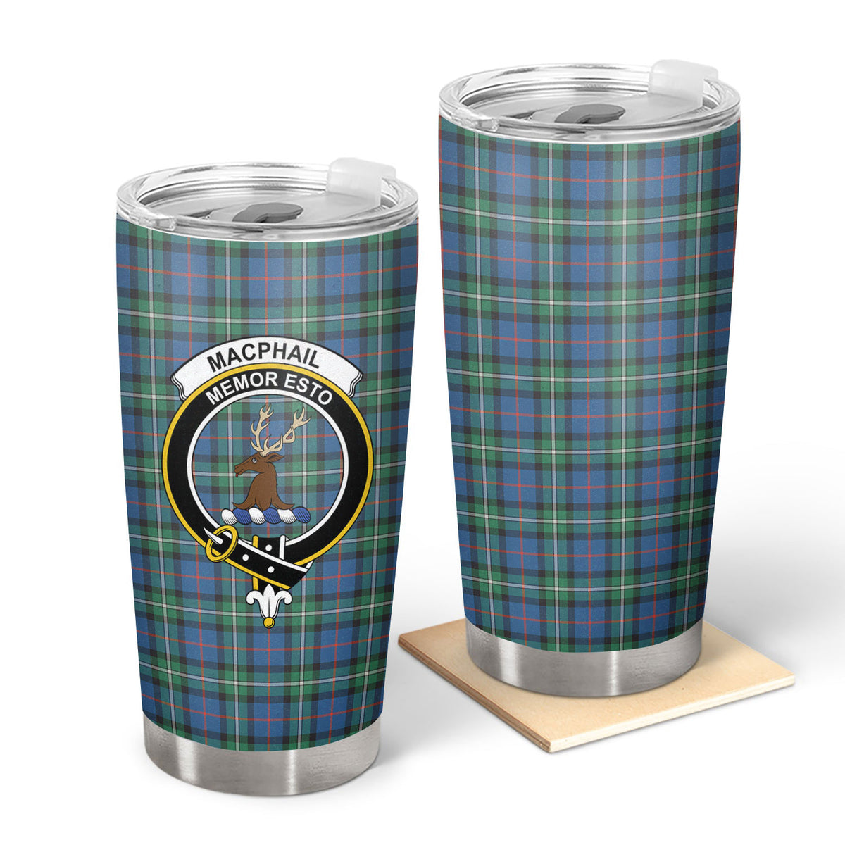 MacPhail Hunting Ancient Tartan Crest Tumbler