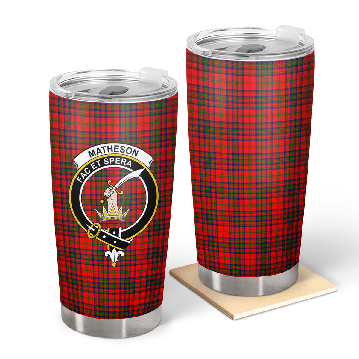 Matheson Modern Tartan Crest Tumbler