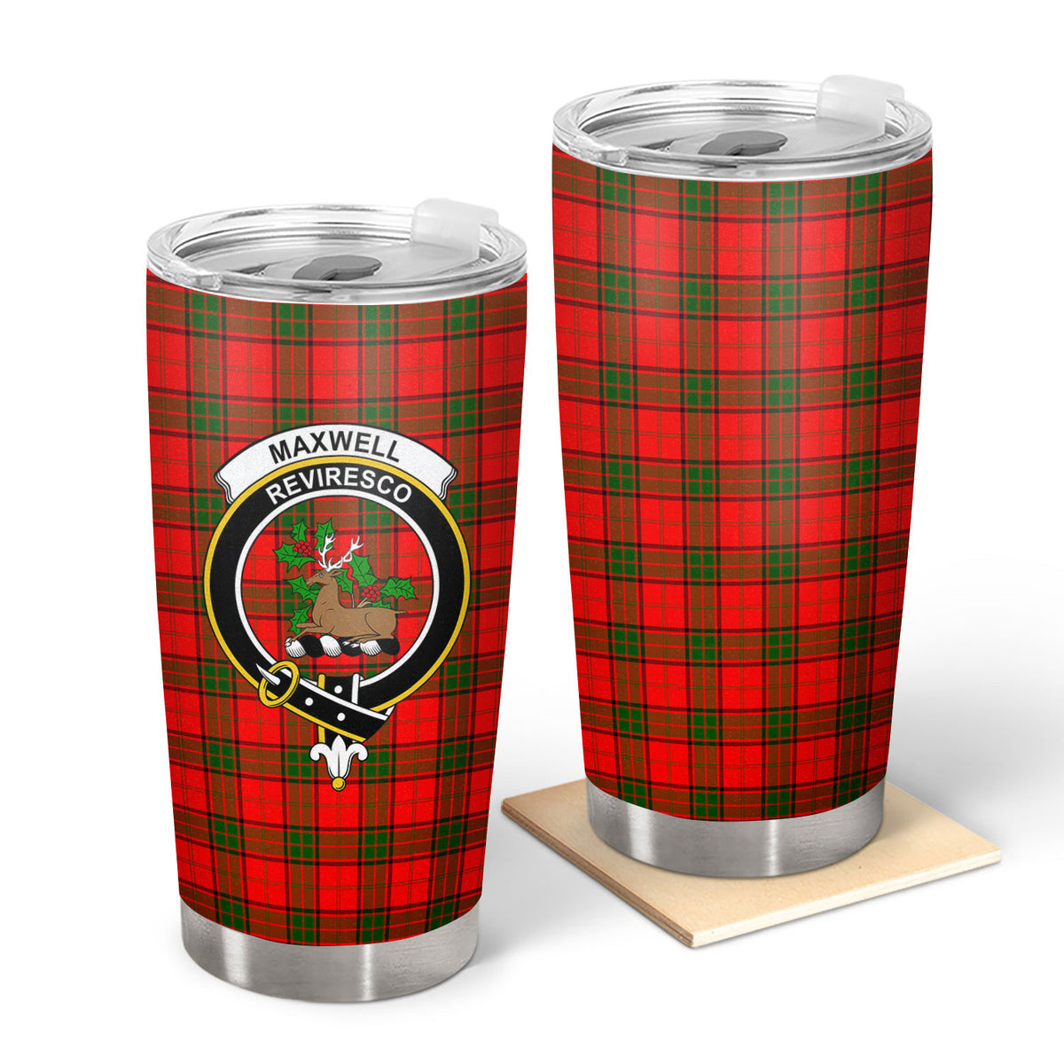 Maxwell Modern Tartan Crest Tumbler