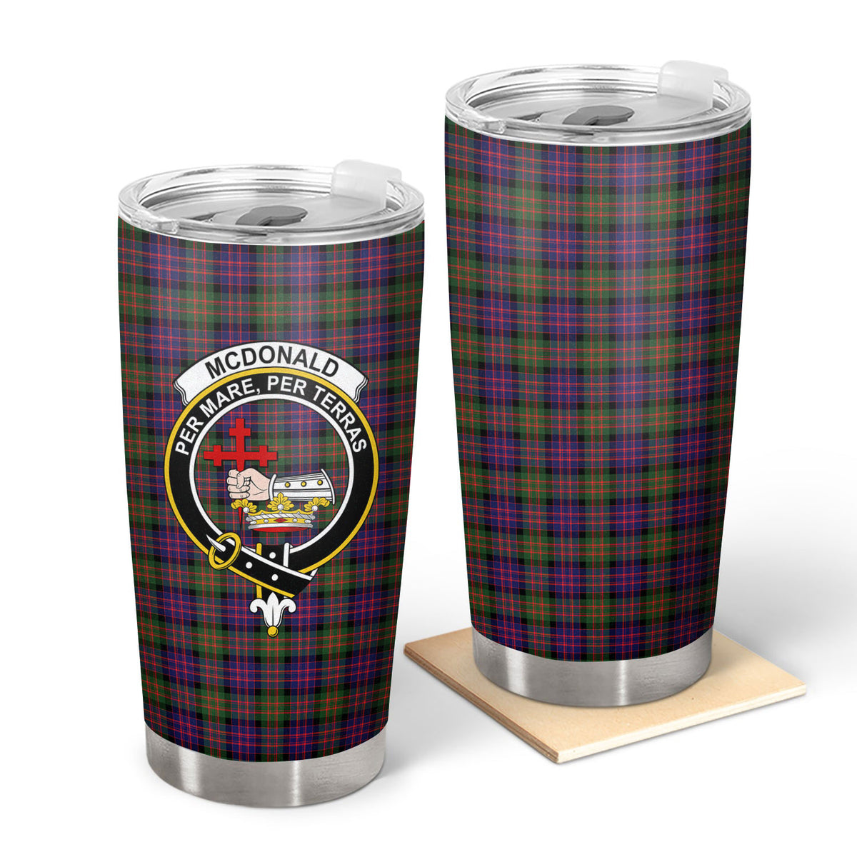 McDonald Modern Tartan Crest Tumbler