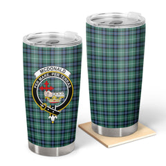 McDonald of the Isles Hunting Ancient Tartan Crest Tumbler