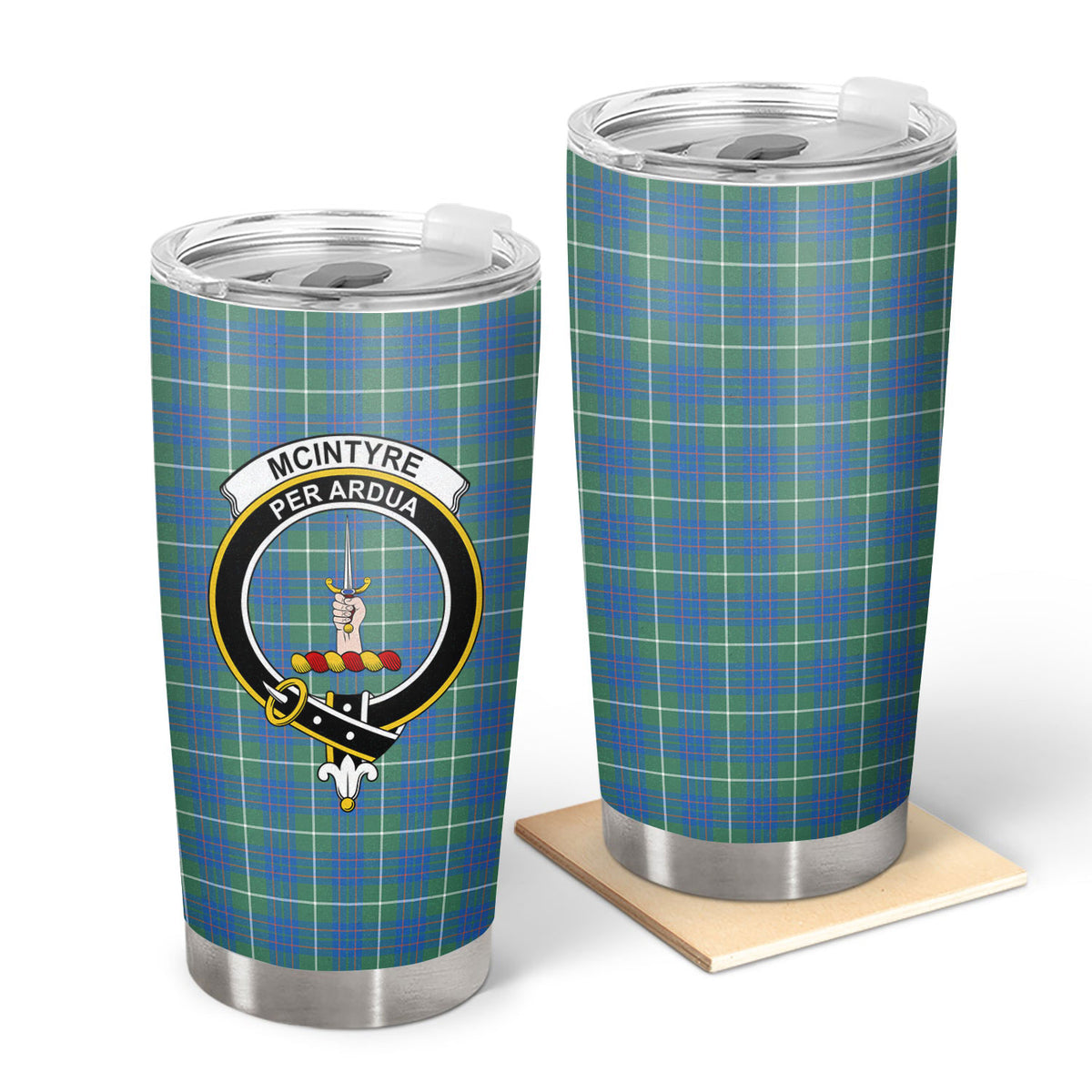 McIntyre Hunting Ancient Tartan Crest Tumbler