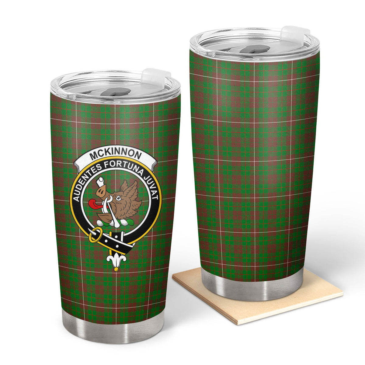 McKinnon Hunting Modern Tartan Crest Tumbler