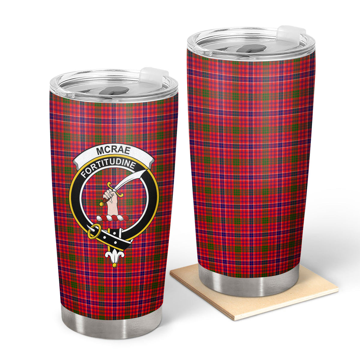 McRae Modern Tartan Crest Tumbler