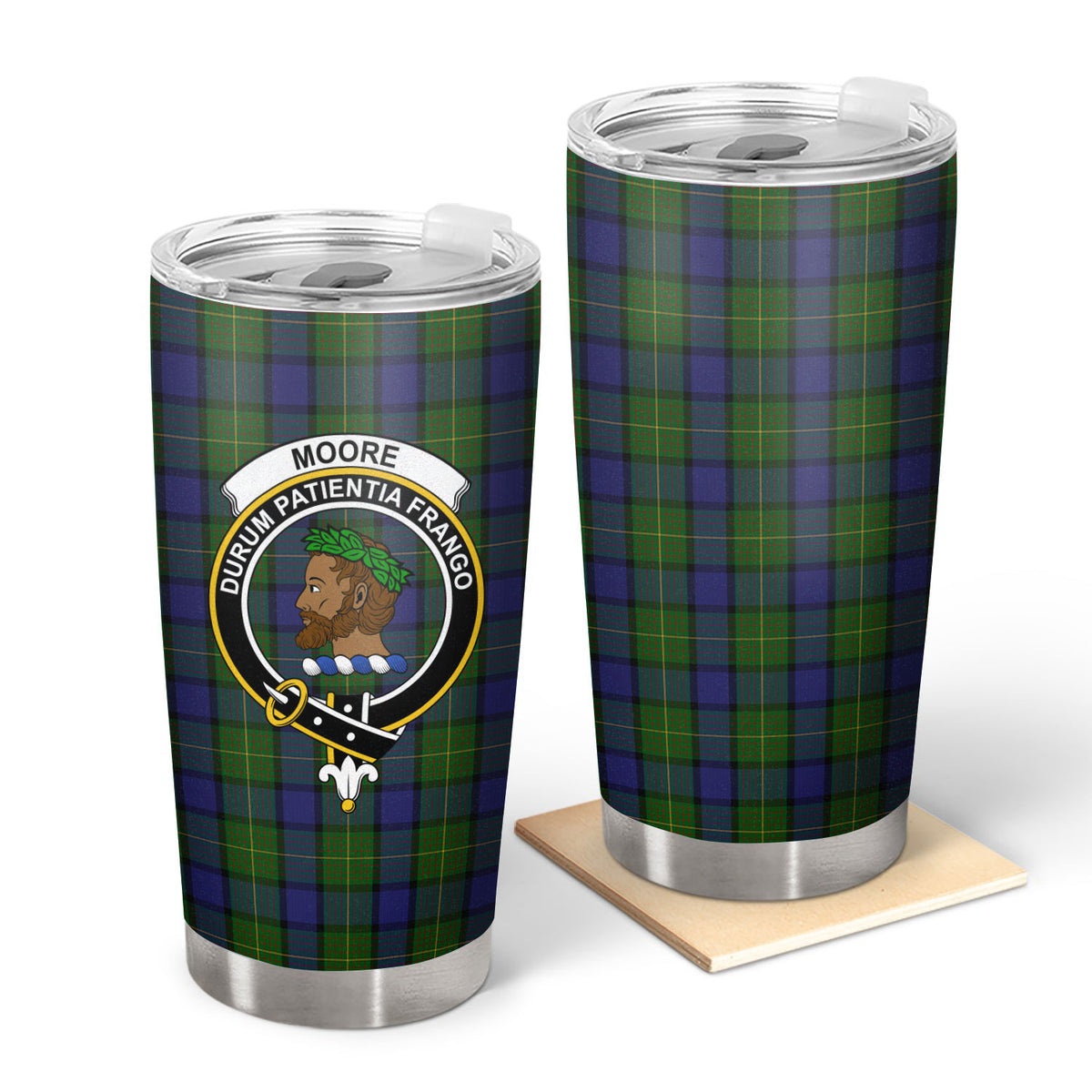 Moore Tartan Crest Tumbler