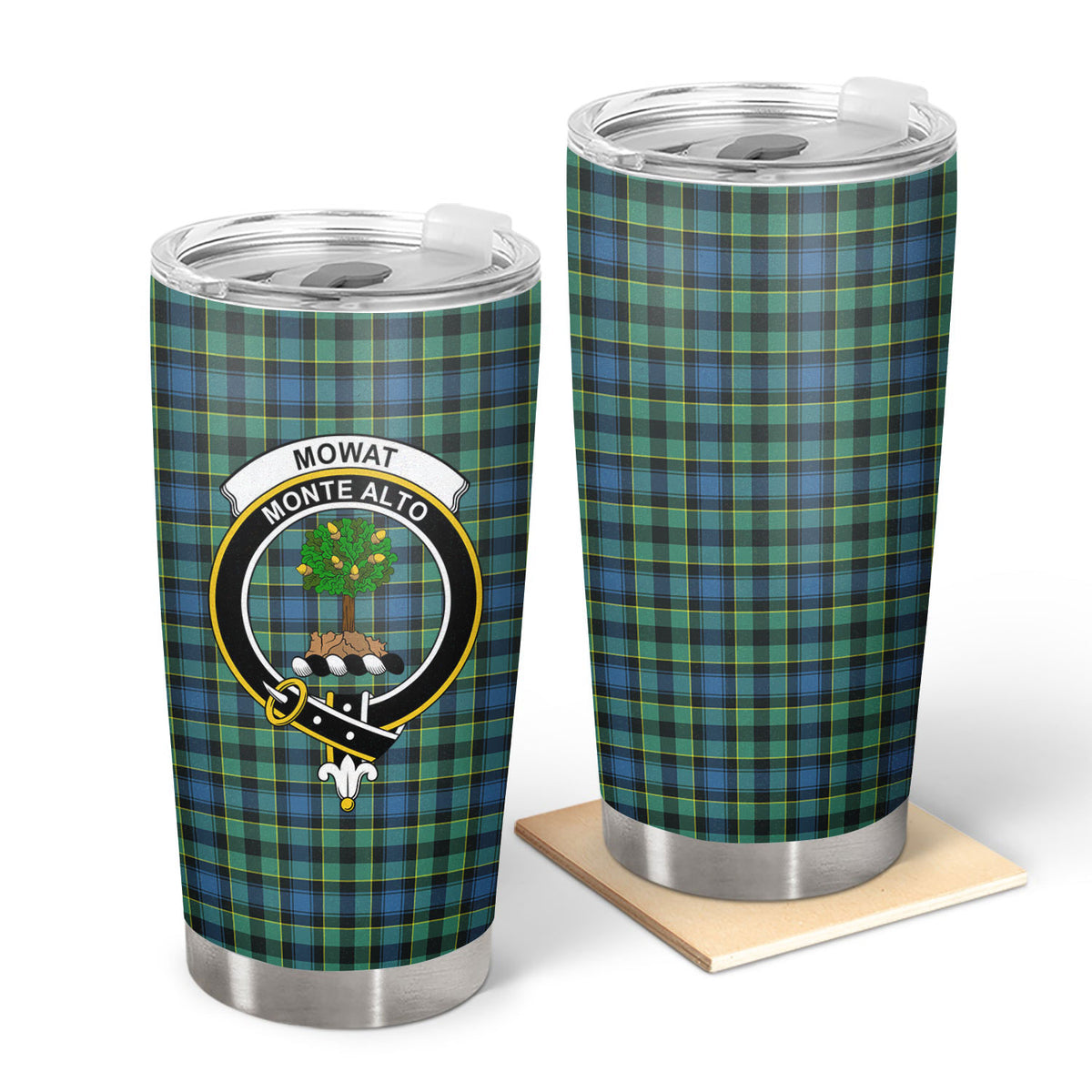 Mowat Ancient Tartan Crest Tumbler