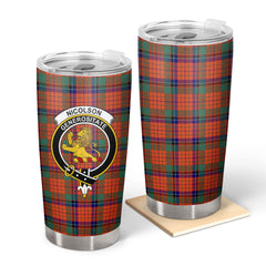 Nicolson Ancient Old Tartan Crest Tumbler