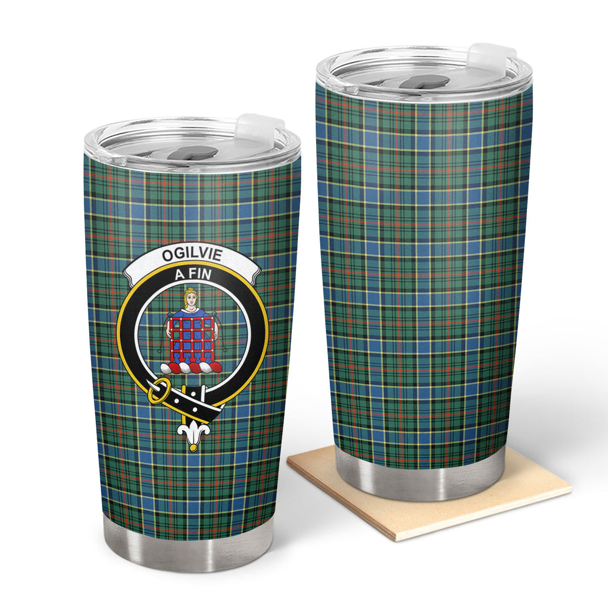 Ogilvie Hunting Ancient Tartan Crest Tumbler