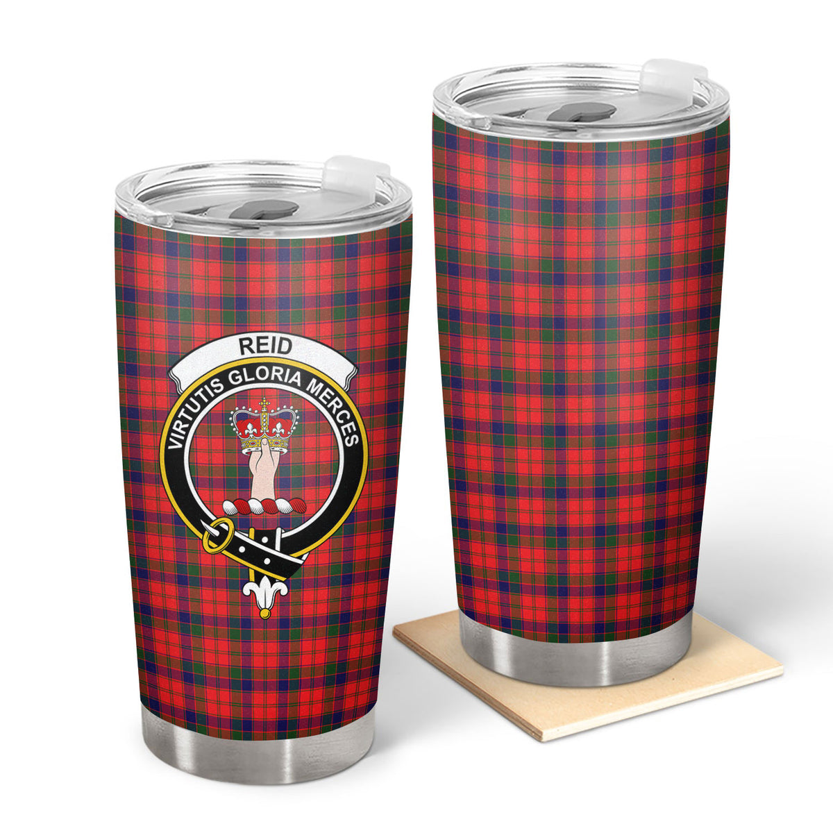 Reid Modern Tartan Crest Tumbler