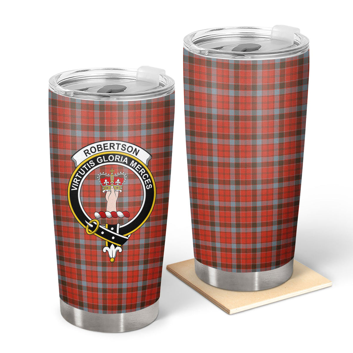 Robertson Weathered Tartan Crest Tumbler