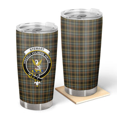 Stewart Hunting Weathered Tartan Crest Tumbler