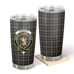 Stewart Old Weathered Tartan Crest Tumbler