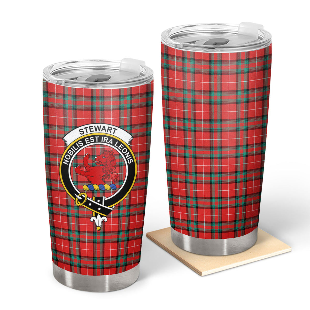 Stewart (Stuart) of Bute Tartan Crest Tumbler