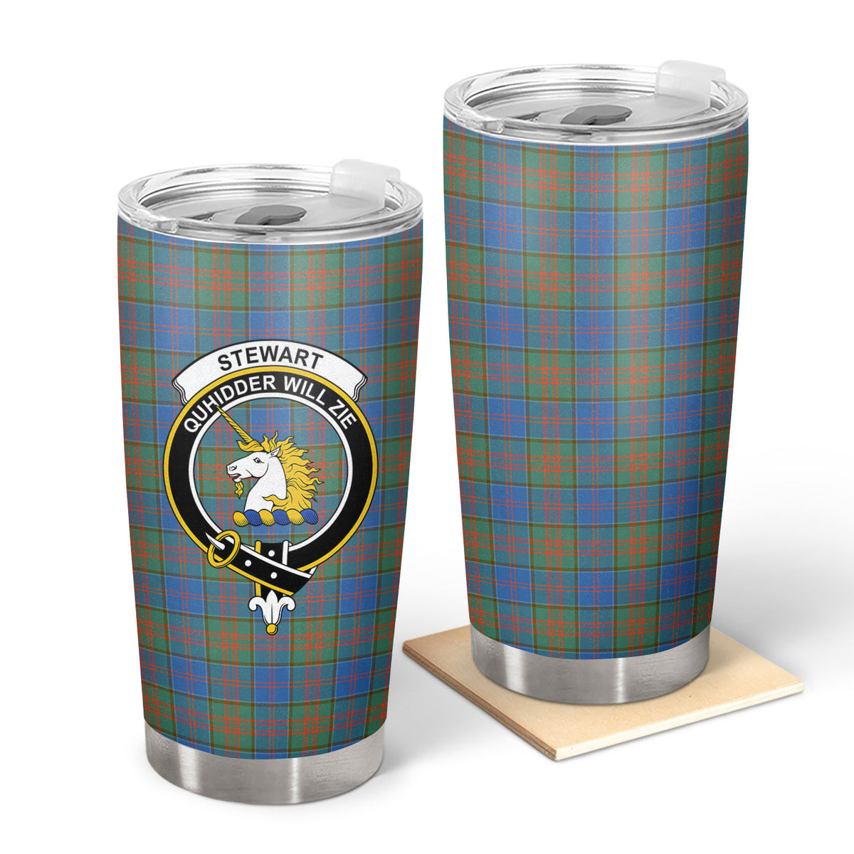 Stewart of Appin Hunting Ancient Tartan Crest Tumbler