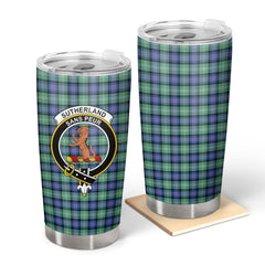 Sutherland Old Ancient Tartan Crest Tumbler