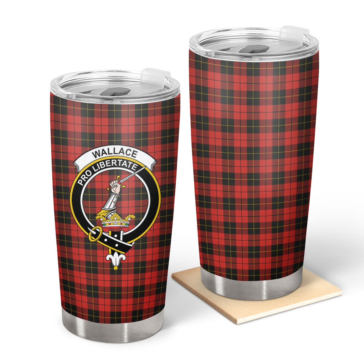 Wallace Weathered Tartan Crest Tumbler