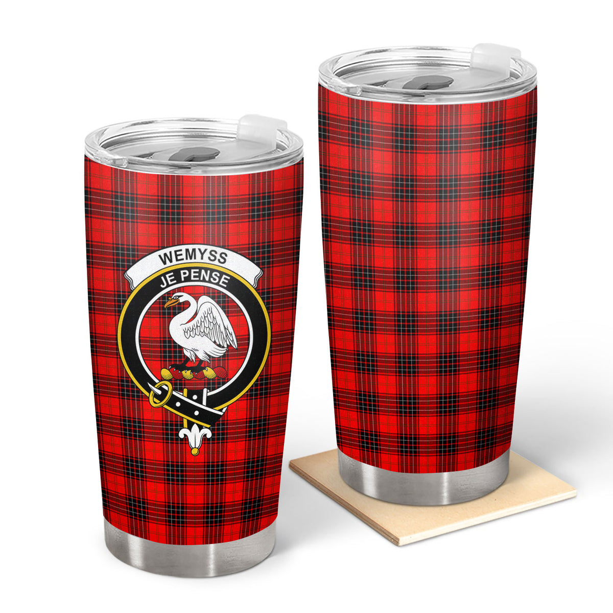 Wemyss Modern Tartan Crest Tumbler